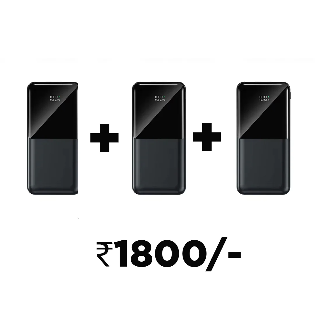 Compact 10000mAh Powerbank | inbuilt Dual Cables | Fast Charge Compatible - Image 3