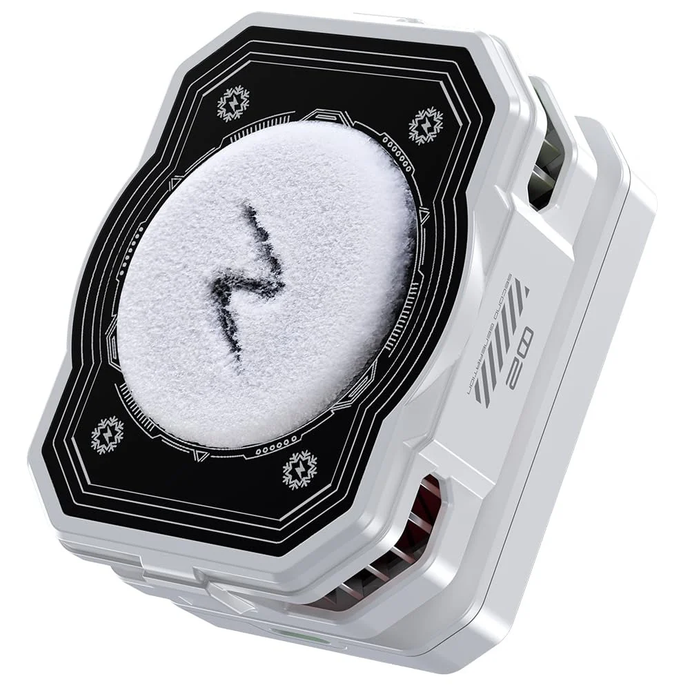 Magnetic Phone Cooler | Ultra-Fast Cooling Fan | RGB Lights | Silent Operation | USB Type-C Powered | Compatible with iPhone & Android | Premium White - Image 6