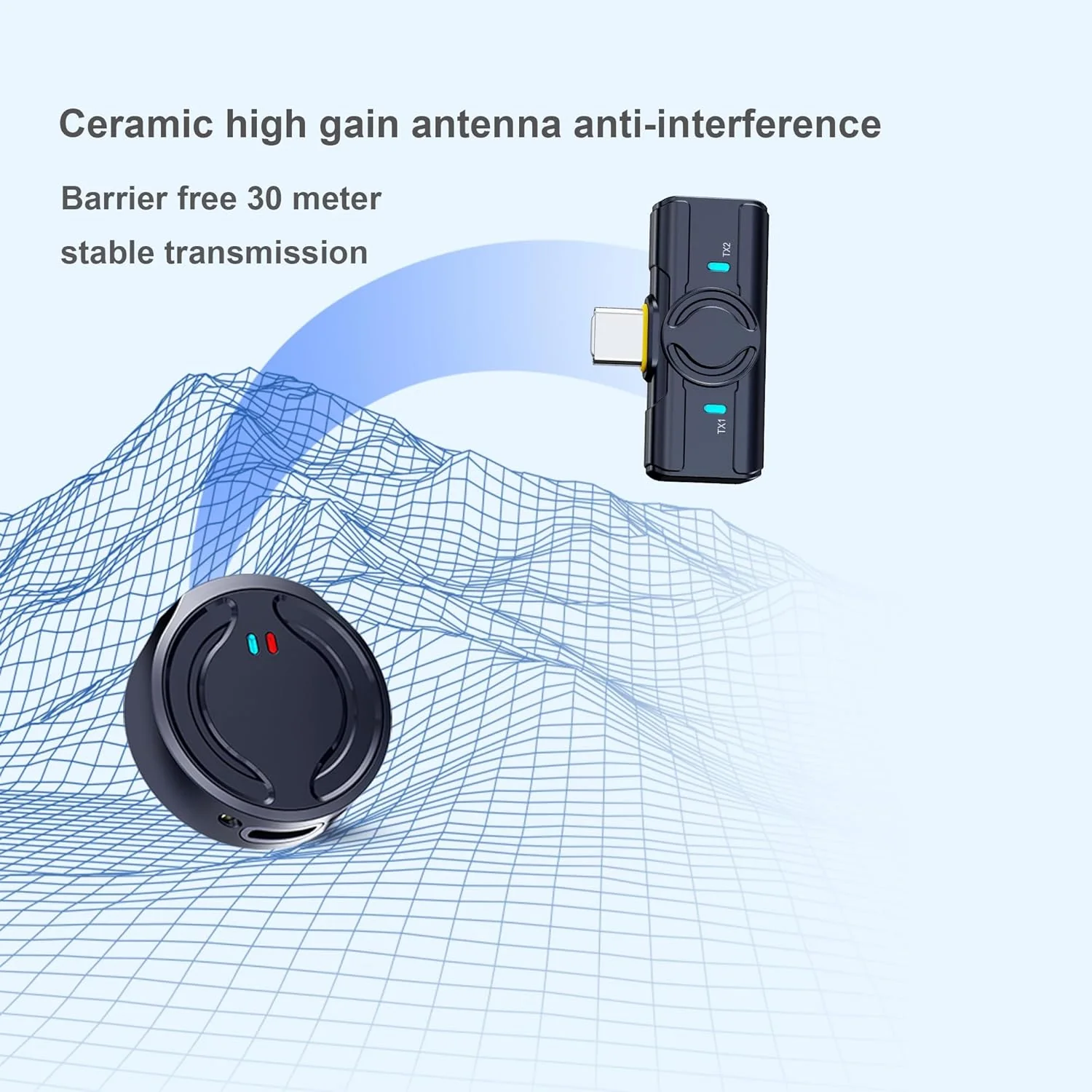 Wireless Button Mic for iPhone/Android | wireless Mic - Image 6